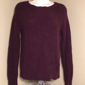 AE Maroon Knit Raglan Sweater